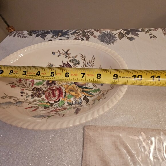 Vintage Windsor Ware Garden Bouquet Johnson Bros. Vegetable Bowl - Picture 9 of 11